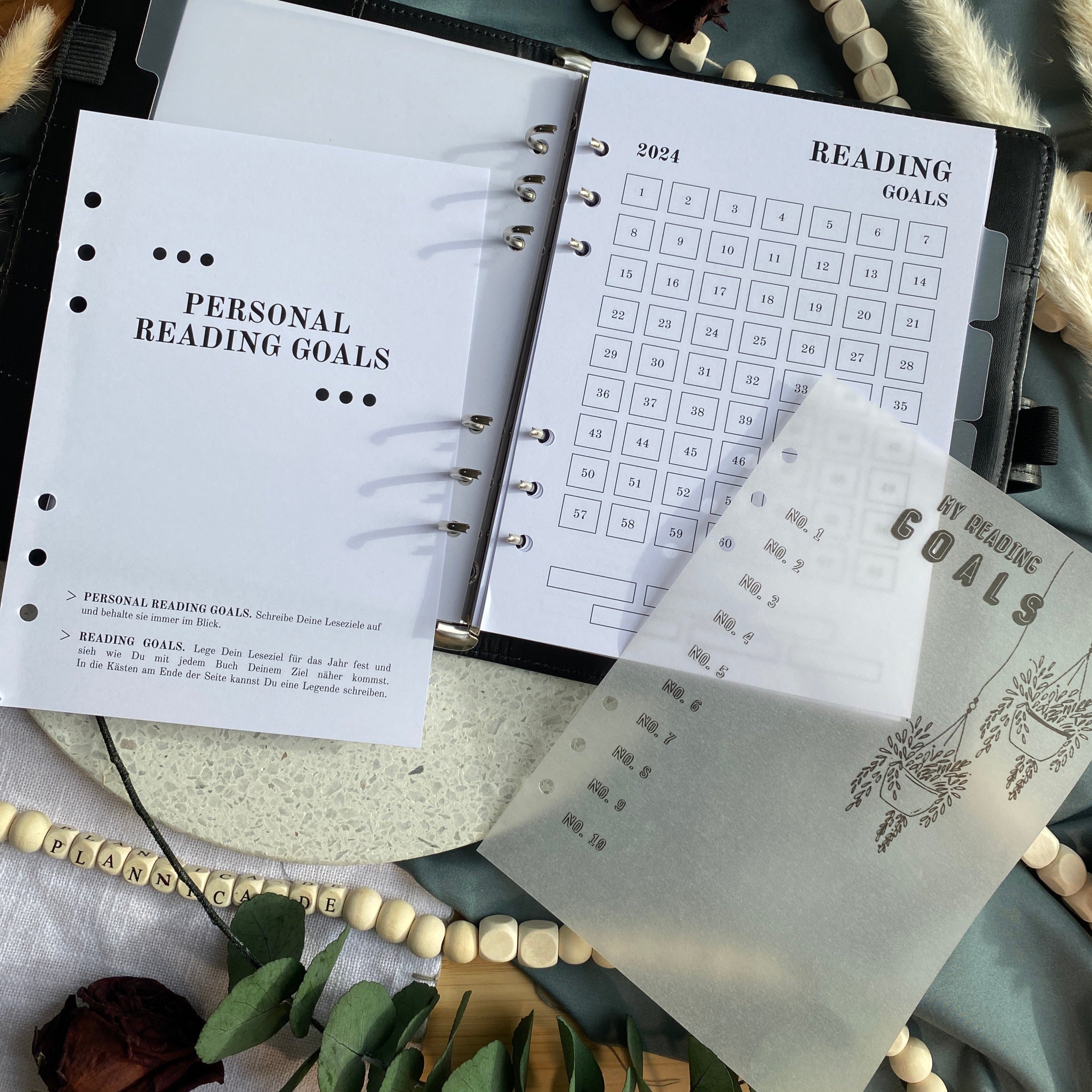 Einlagen Reading Journal