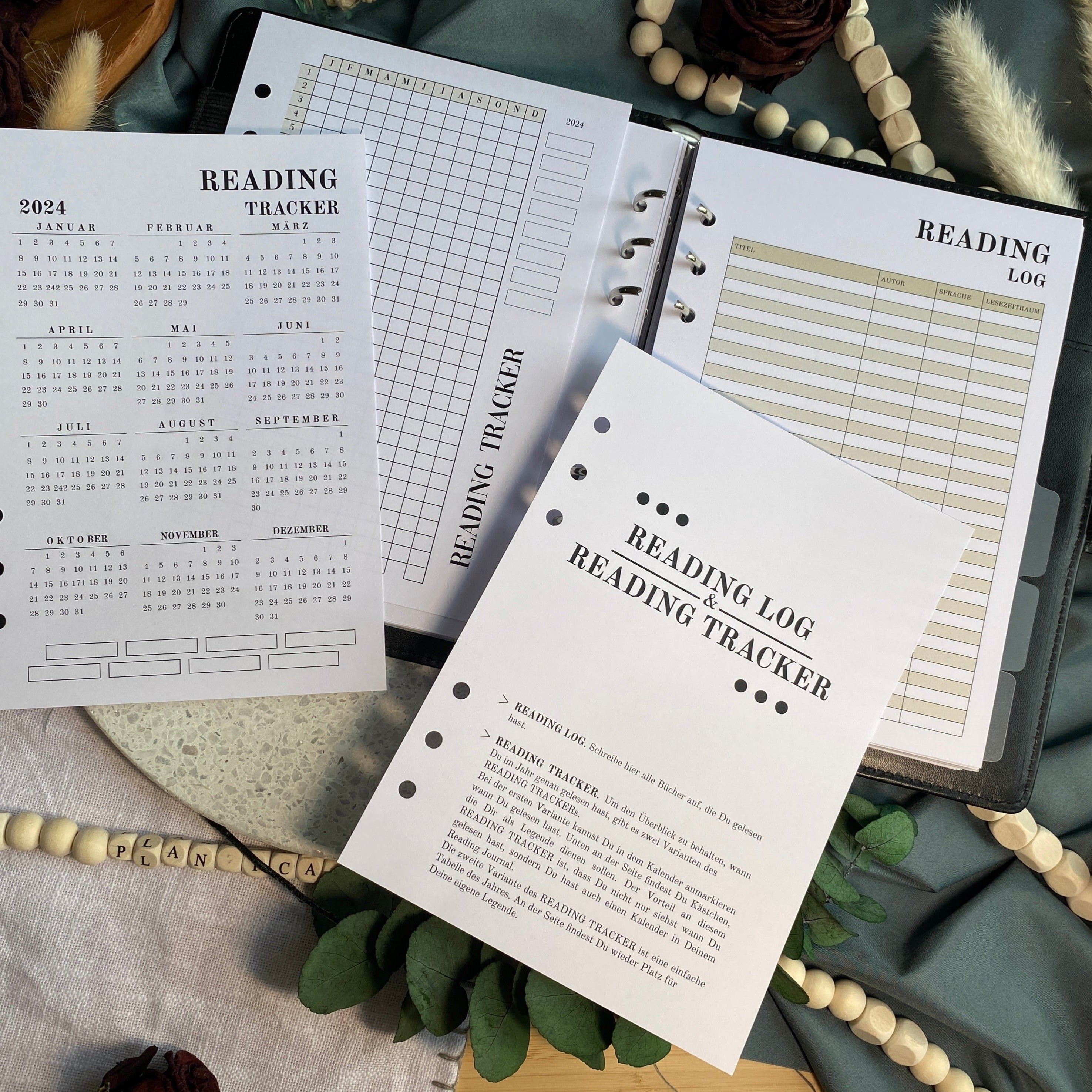 Einlagen Reading Journal