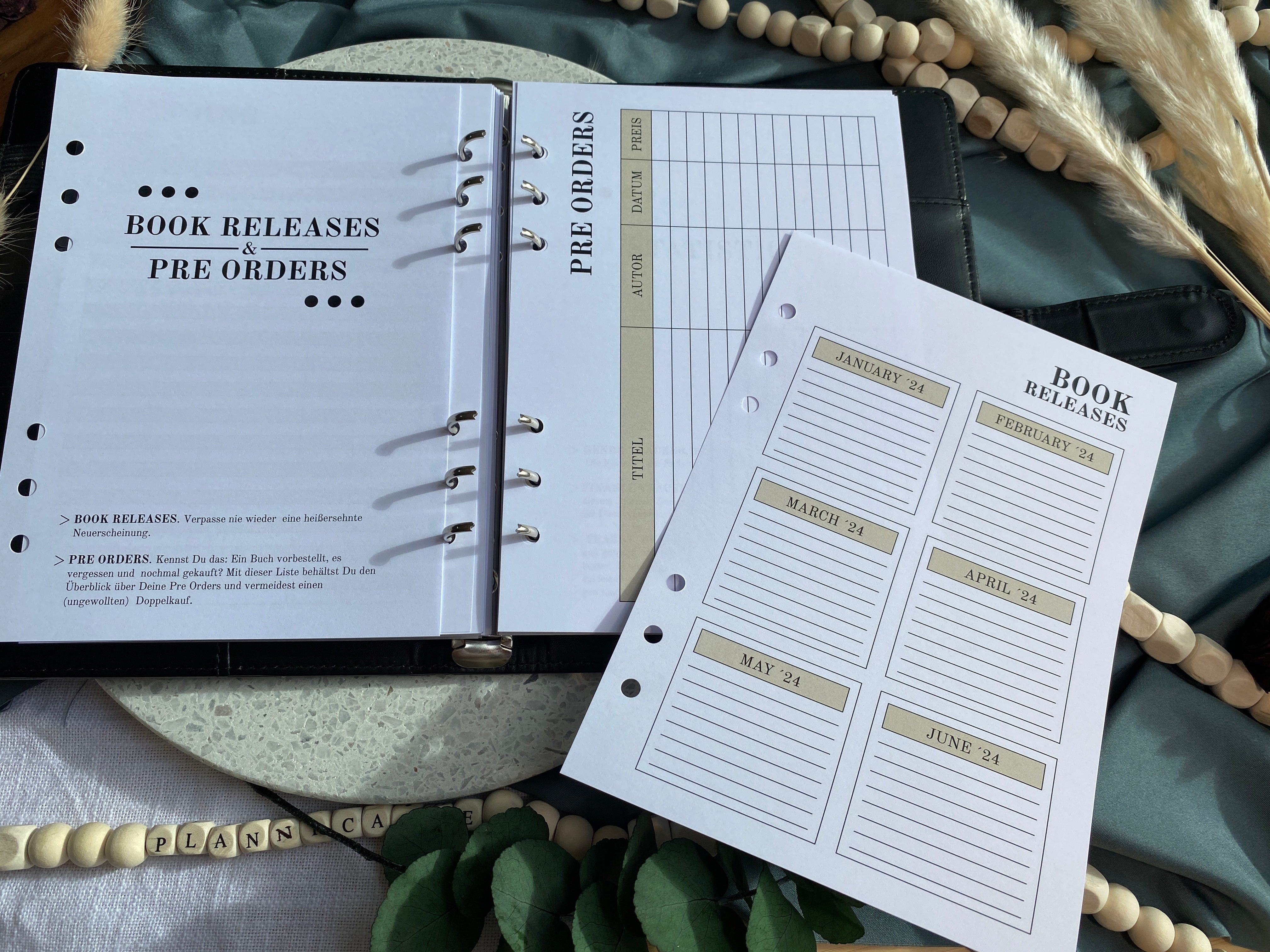 Einlagen Reading Journal