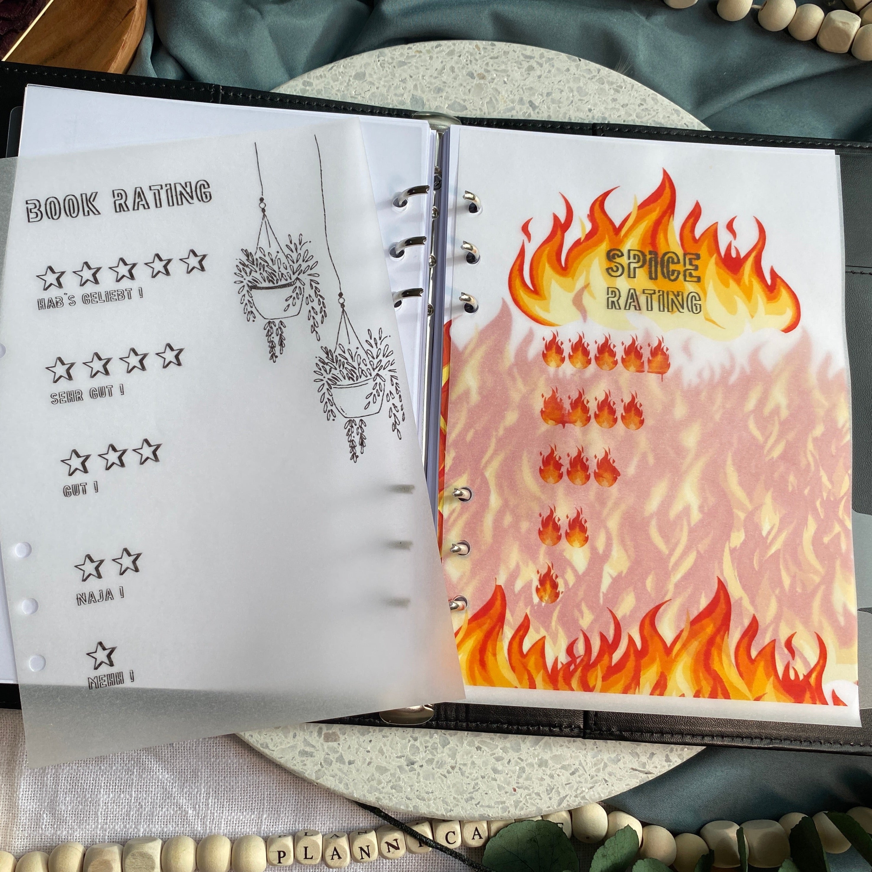 Einlagen Reading Journal