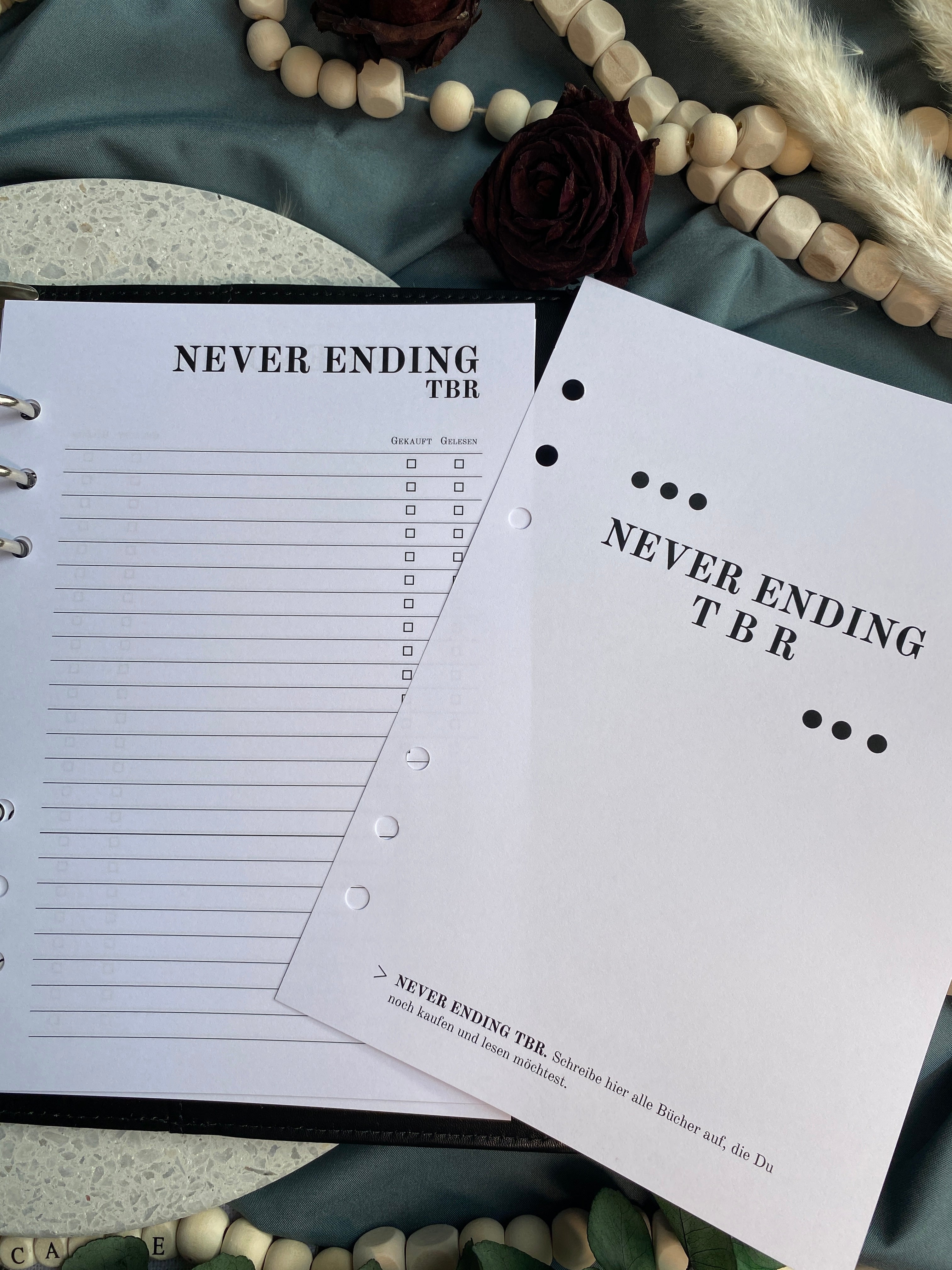 Einlagen Reading Journal